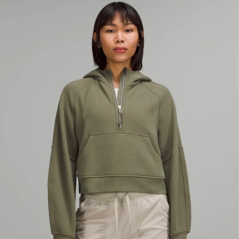 Lululemon Scuba Oversized Half-Zip Hoodie- Medium Olive size L/XL